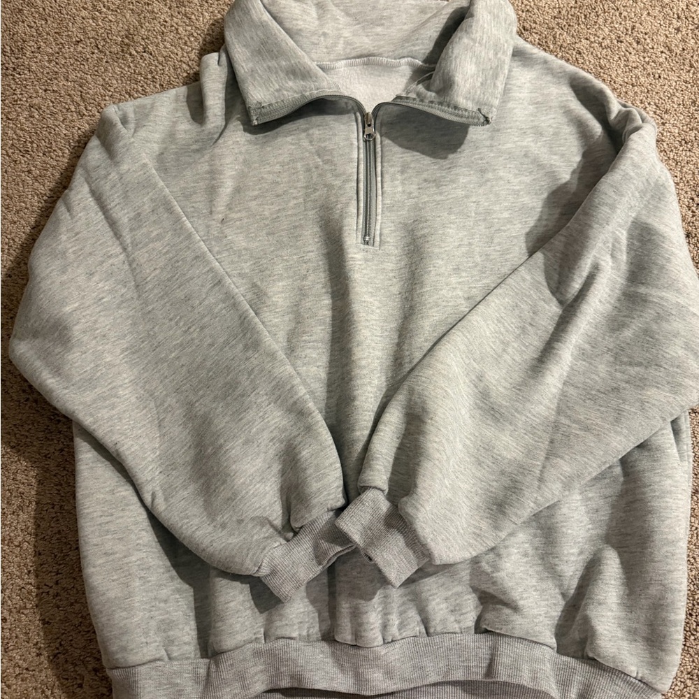 SHEIN Light Gray Zip-Up